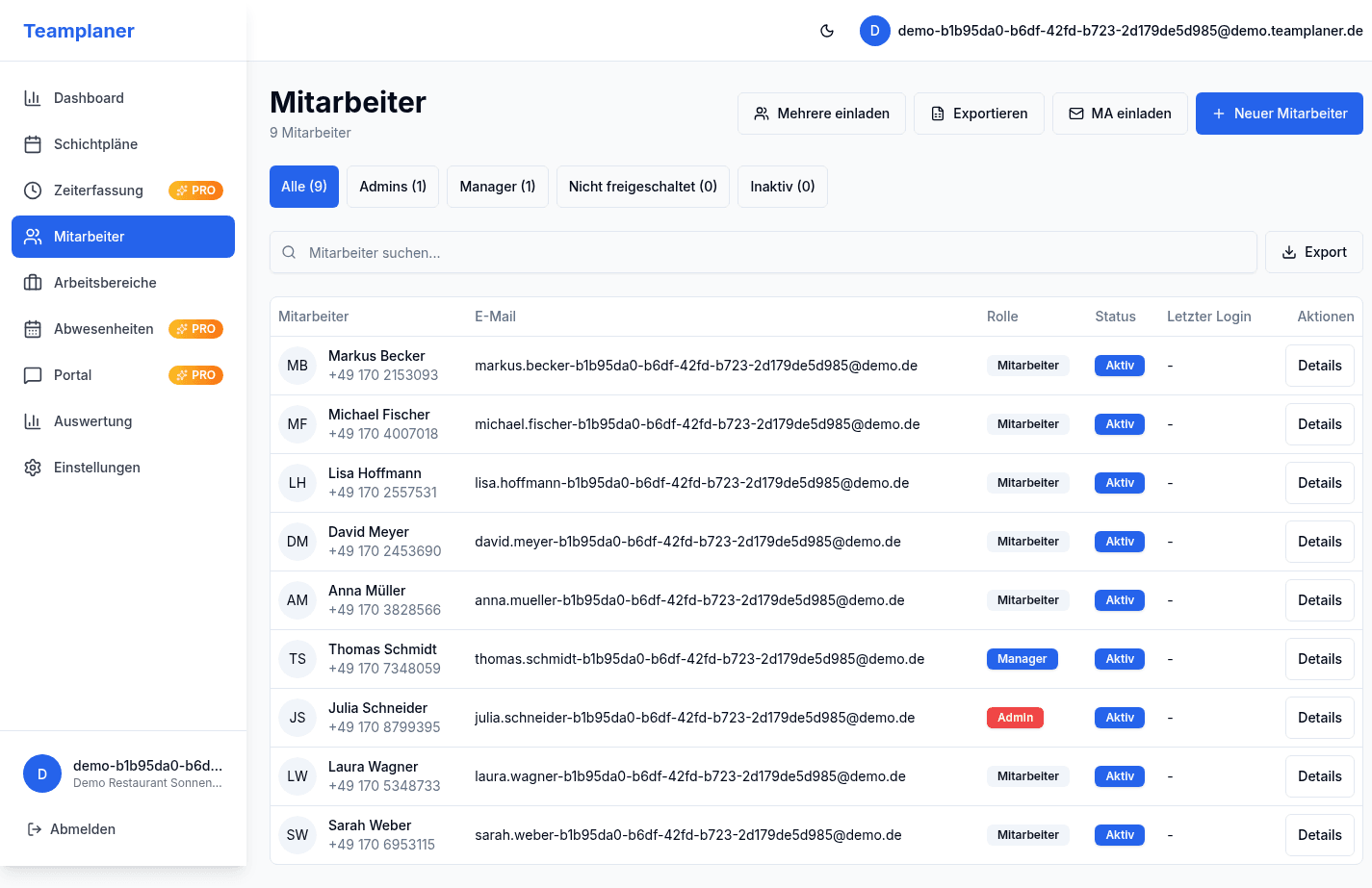 Mitarbeiterverwaltung